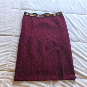 Anthropologie Maeve knit skirt with side slit